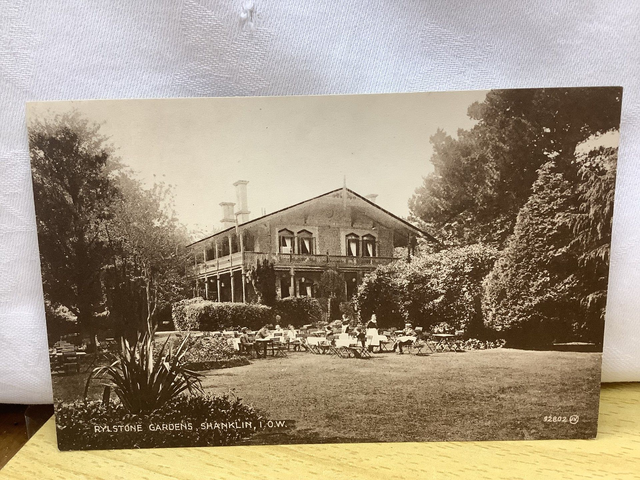 Shanklin, Rylstone Gardens, Isle of Wight, F. J. Choat, Old Village Shanklin vintage postcard Our Ref no. R635 £2.50