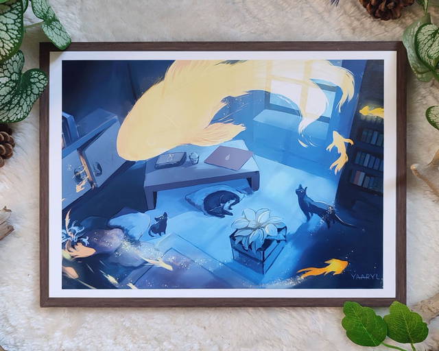 Tirage A4 Poissons &amp; Chats