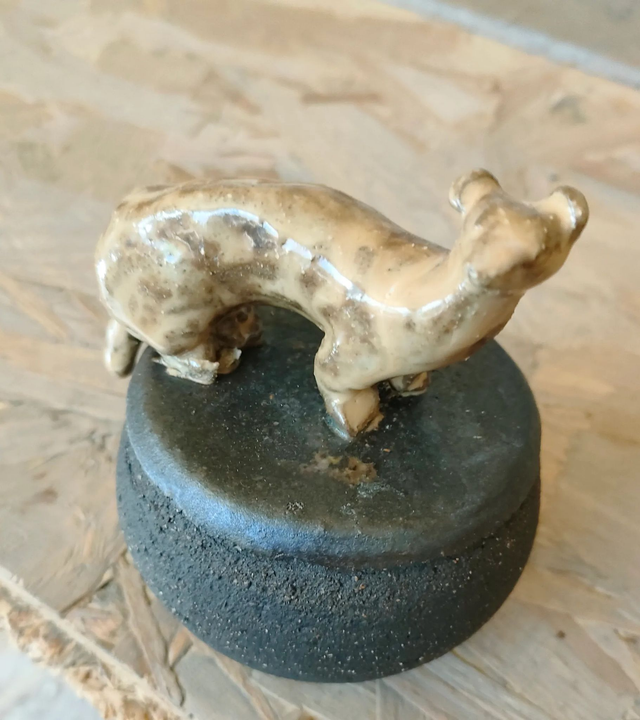 Boîte sculpturale – Hermine en céramique décorative