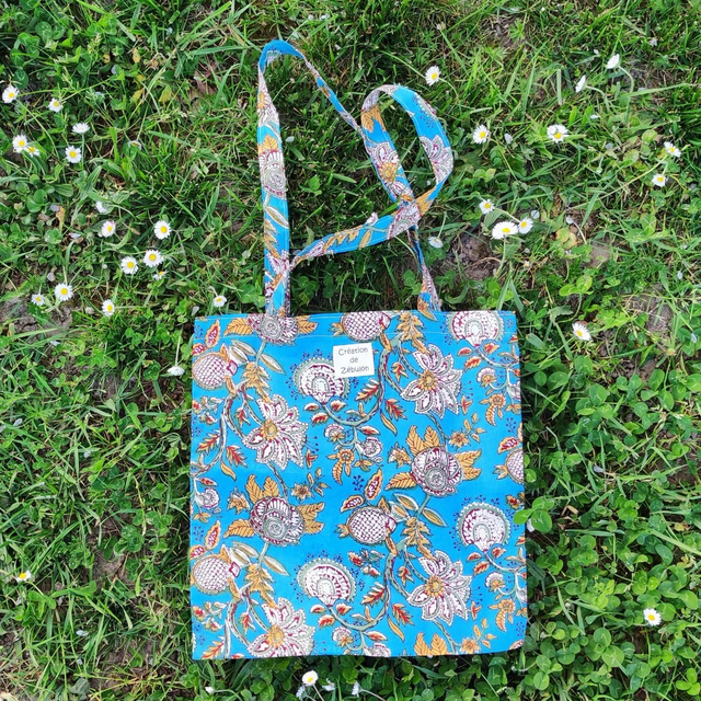 Tote bag bleu