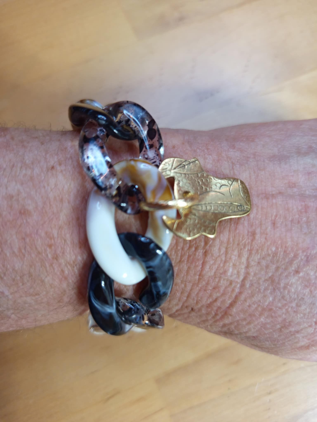 Bracelet gros maillons en acrylique Nishaan