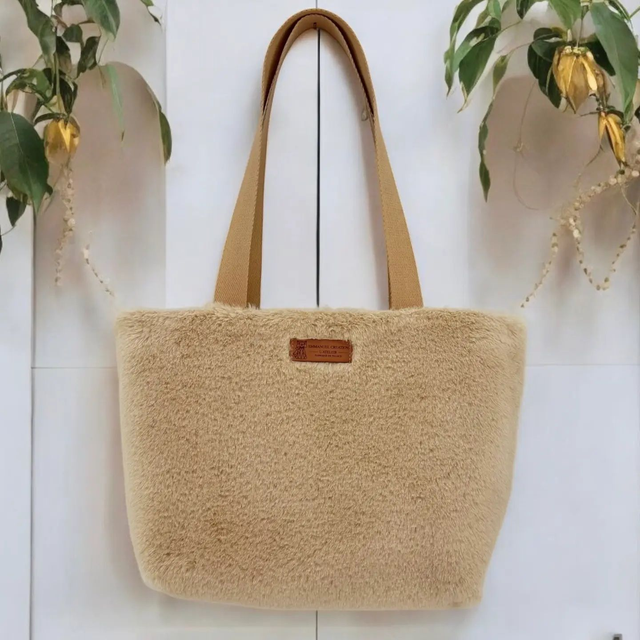 Sac mademoiselle, "Fourrure" sable
