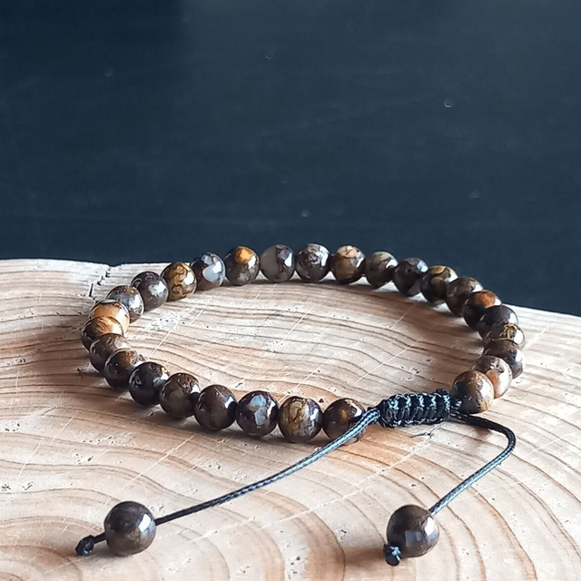 Bracelet ajustable en Opale brune