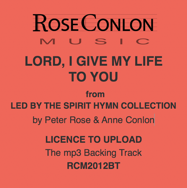 LORD, I GIVE MY LIFE TO YOU  mp3  (BACKING TRACK) 