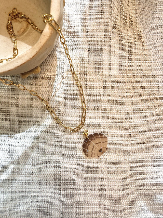 Collier Shell marron 🐚🤎