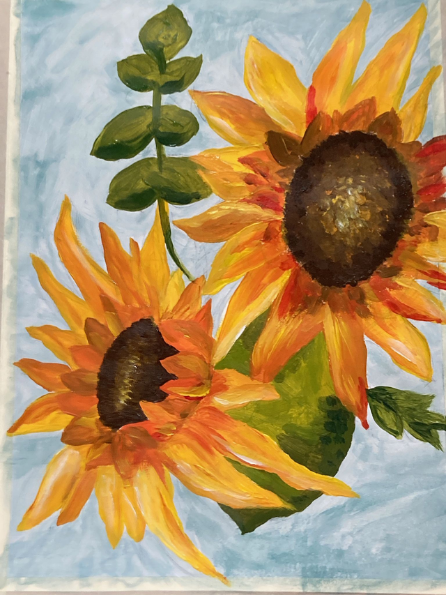 Sunflowers in Acrylic - class video 