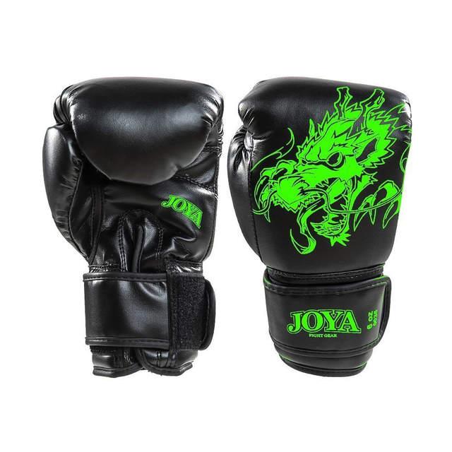 Exclusieve Joya Kickbokshandschoen - Neon Groene Draak - PU (DR35-NG)
