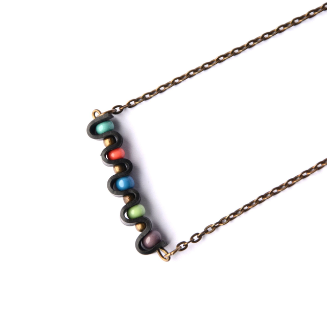 Collier en CHAMBRE à AIR de vélo RECYCLEE - Pièce Unique