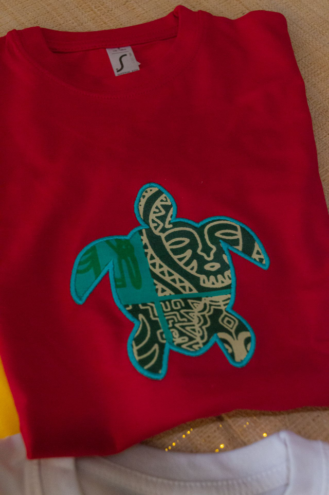 Tee-Shirt Tortue Enfant Rouge