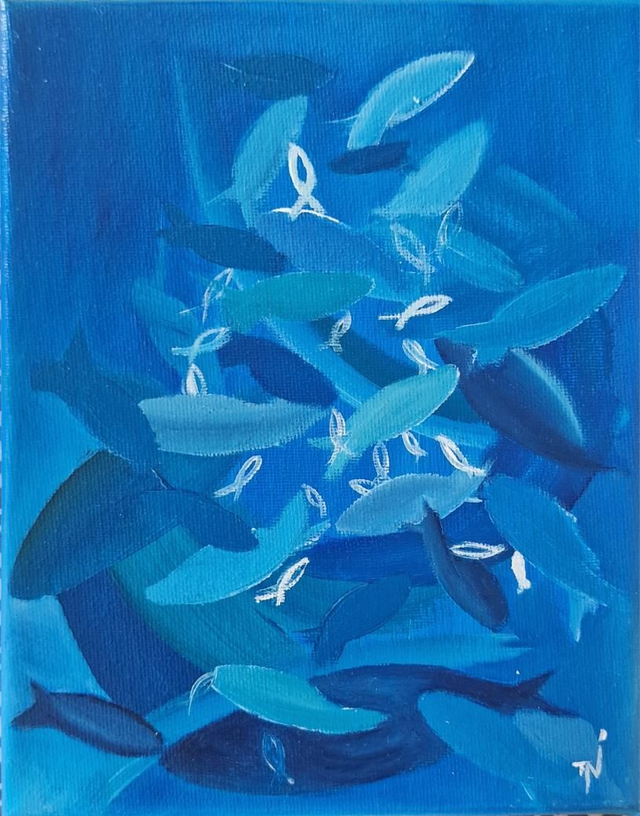 Huile sur toile | LA TRIBU MAR Y LION