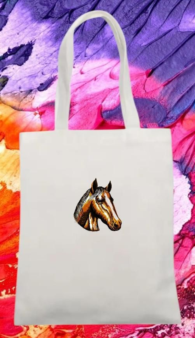 Leinwand-Einkaufstaschen mit Pferdekopf 