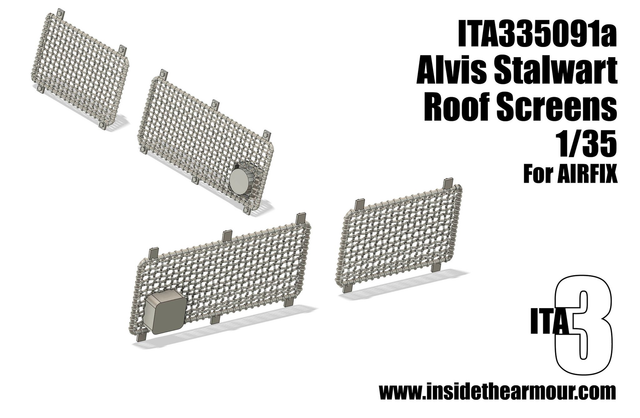 ITA3 - ITA335091a Roof Mesh Panels for Alvis Stalwart (for Airfix)