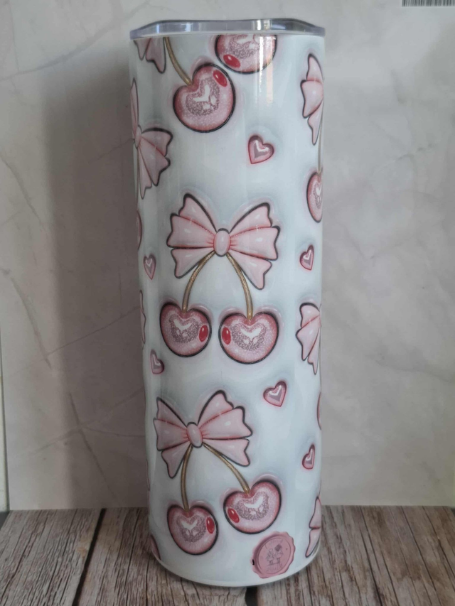 Gourde canette cerise 3d