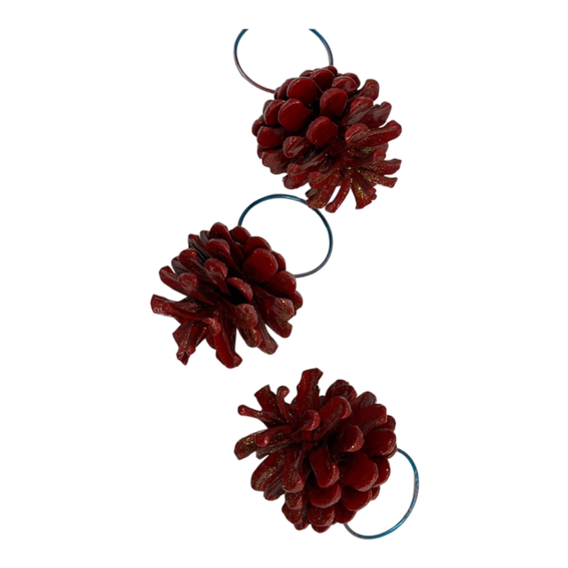 Décoration pomme de pin x3