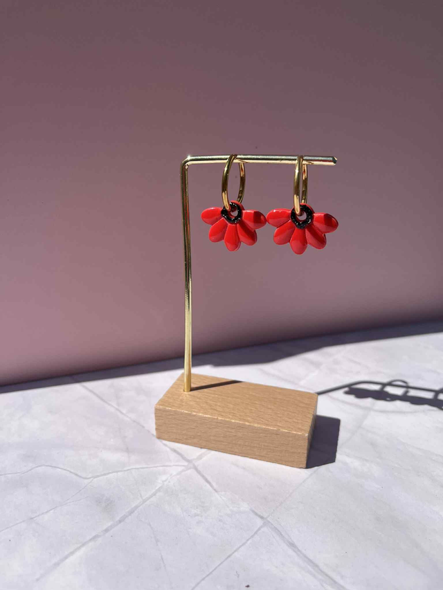 Pampilles demi coquelicot