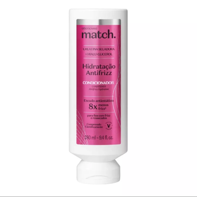 Match CONDICIONADOR MATCH HIDRATAÇÃO ANTIFRIZZ, 280ML O Boticário