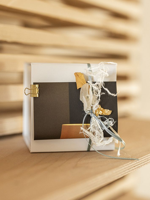 Geschenkbox Floral Light S // Ginkgo 