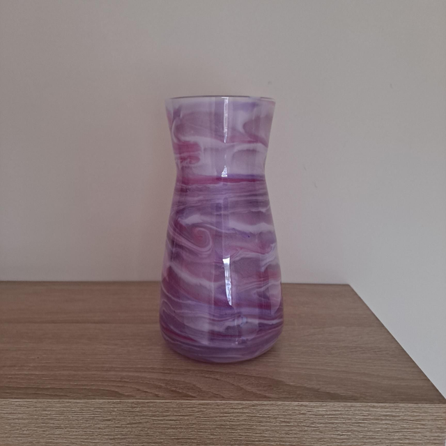 Purple swirl vase
