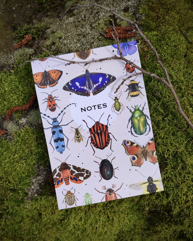 Bloc-notes format A5 - INSECTES - 54 feuillets