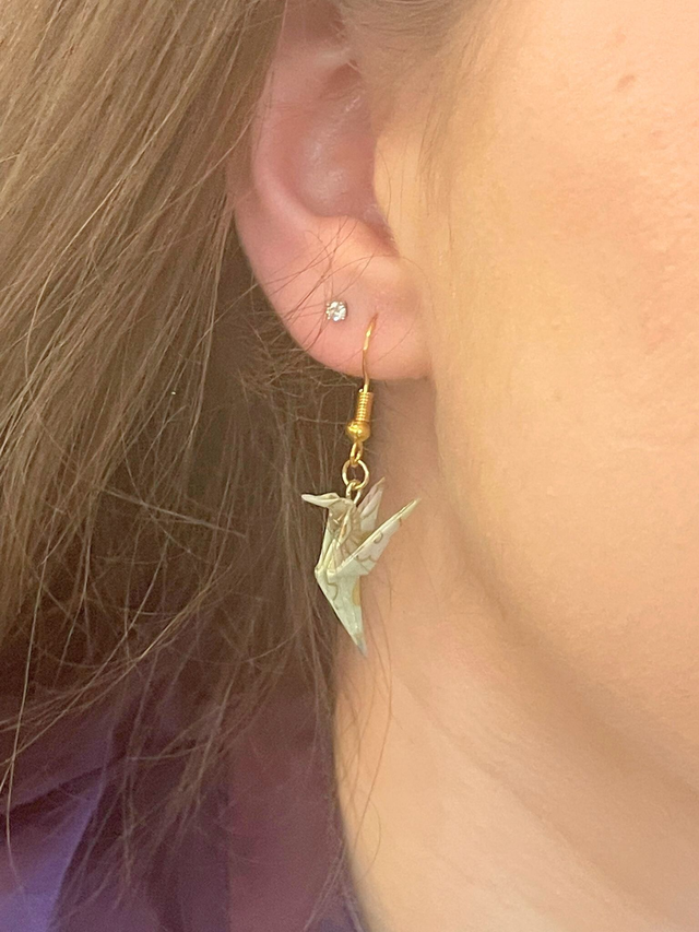 Boucles d'oreilles courtes "Colibri"
