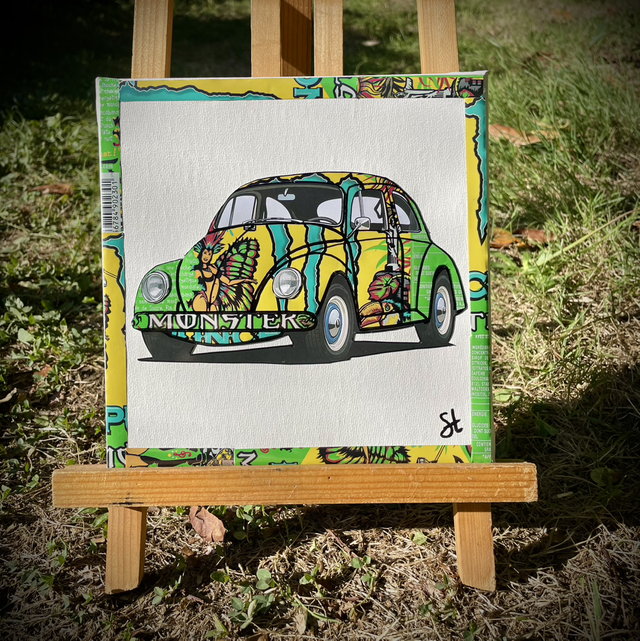 Tableaux cox vw vintage 20x20 cm