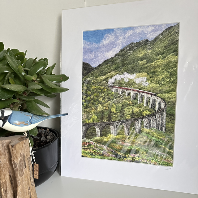 Mounted Print of Summer at Glenfinnan