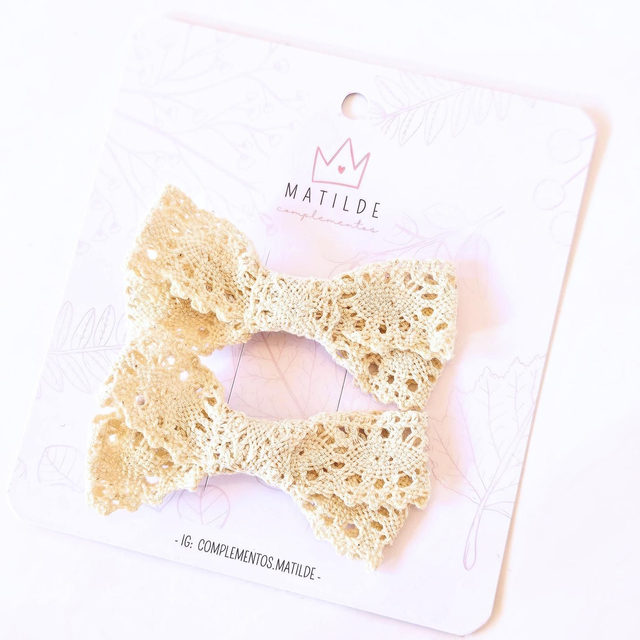 Pinza Par Beige Broderie