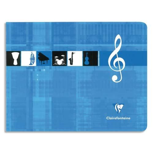 Cahier de Musique CLAIREFONTAINE - 6 portées - Format Italien