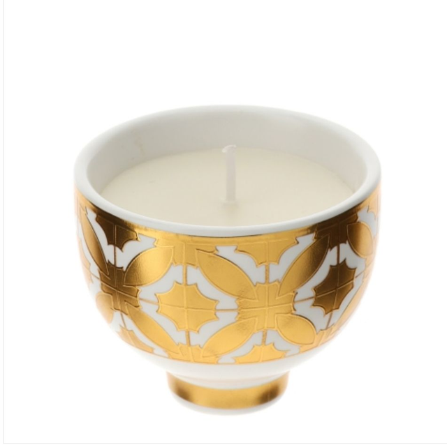 CANDELA CIOTOLA BISANZIO 6CM BIANCO/ORO