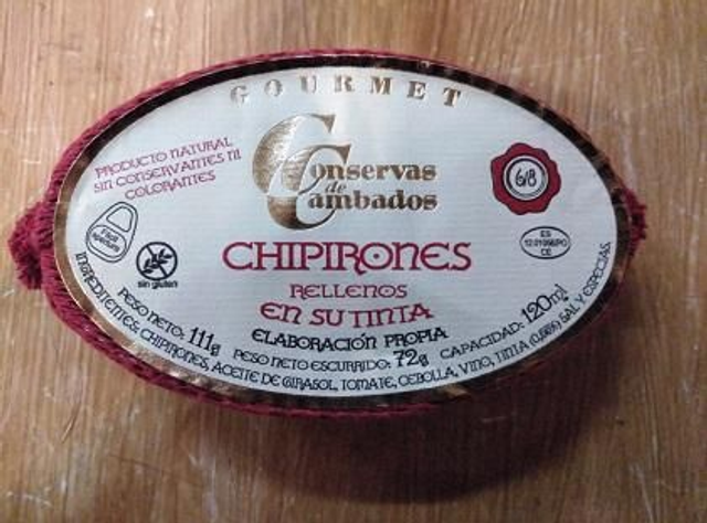 Chipirones Rellenos en Aceite de Oliva. CONSERVAS DE CAMBADOS