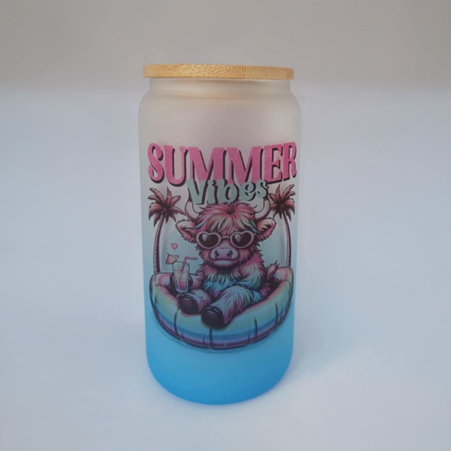 Summer Vibes Frosted Tumbler - Frosted tumbler