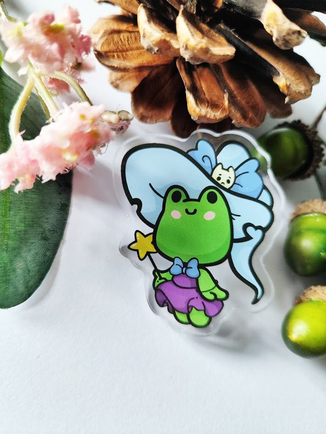 Witch Frog Acrylic Pin