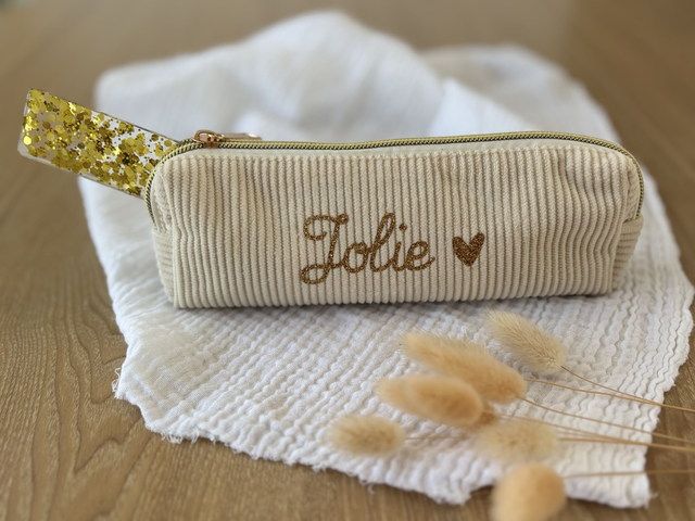 Trousse d'écolier - Velours côtelé