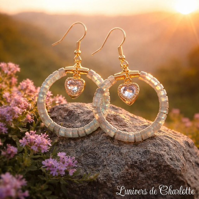 Boucles d'oreilles "Labradorite" BO-178