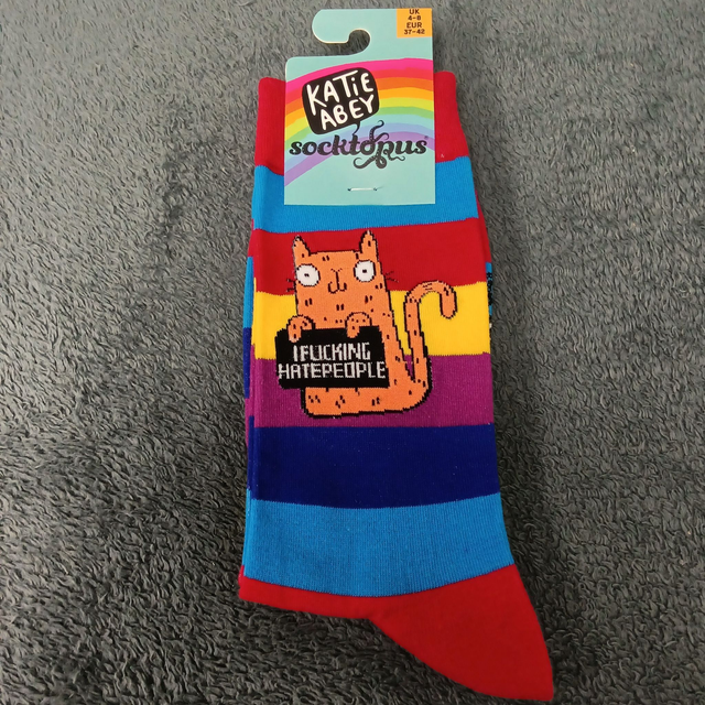 I f***ing Hate People Socks - Adult 4-8, Mult