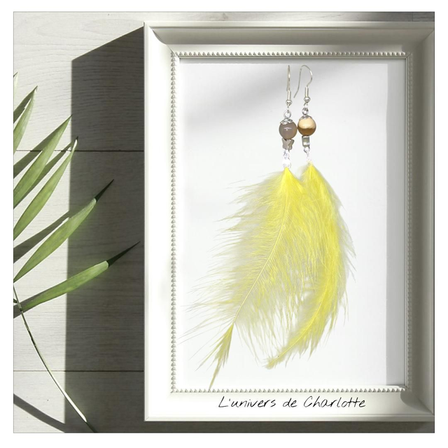 Boucles d'oreilles "Agate de Madagascar" BO-006