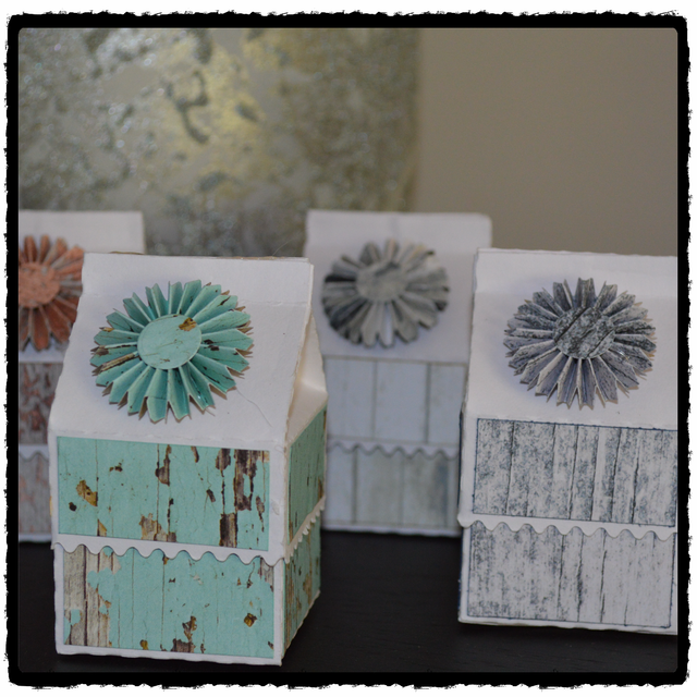 Lot de 6 boîtes déco pour mettre sur la table