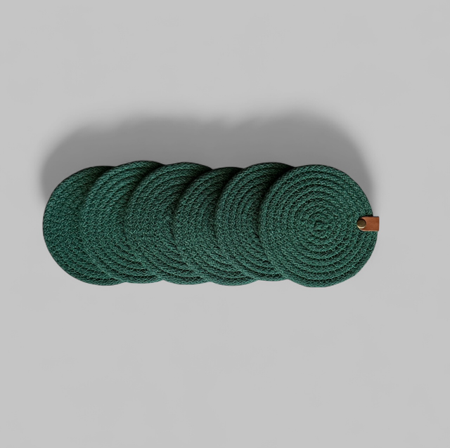 Lot de 6 dessous de verre unis 