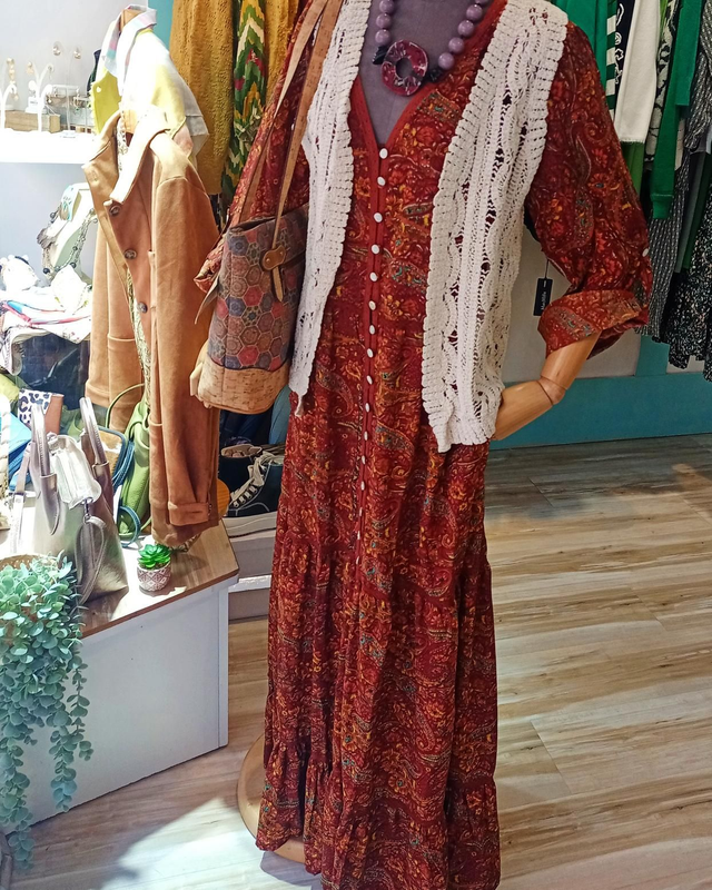 Vestido boho largo 