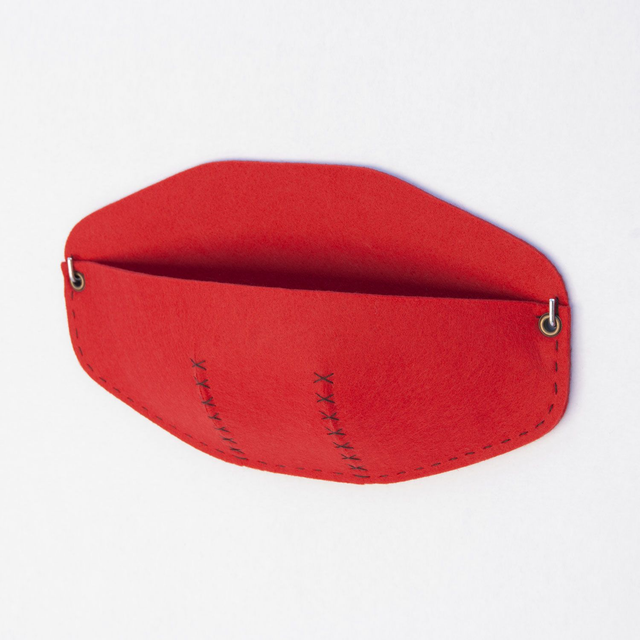 Vide-poche mural rouge Hyphen