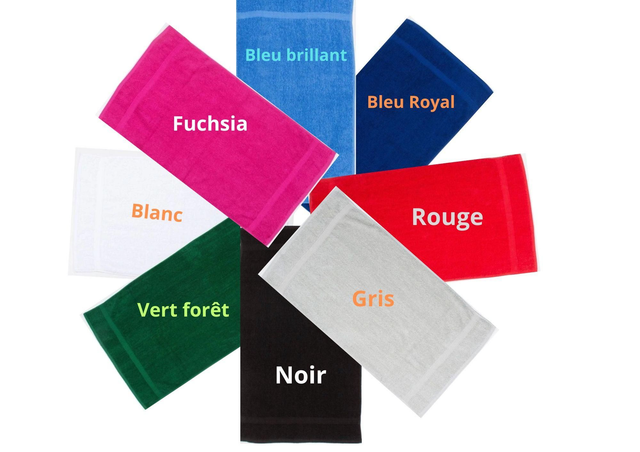 Serviette de toilette brodée personnalisée – 90 x 50 cm