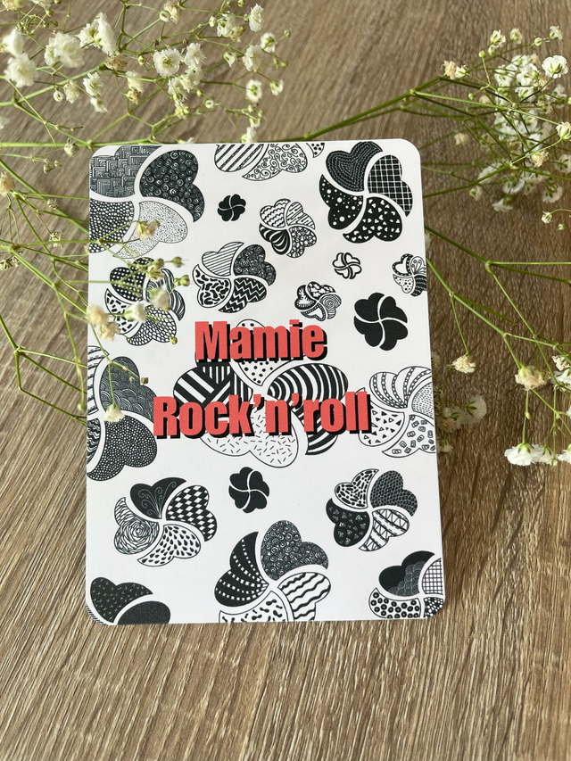 Carte de vœux &quot;Mamie Rock&quot;