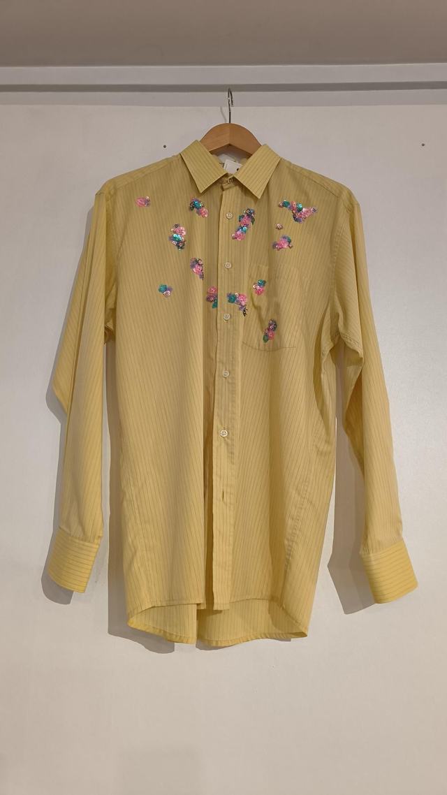 Chemise jaune fleurie - La Petite Eugènes 