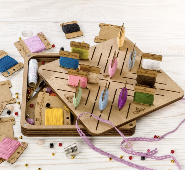 Storage Box for handcraft with 46 bobbins