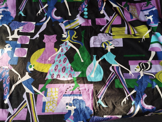 Tissu Girls in Shopping POUR COMMANDE 