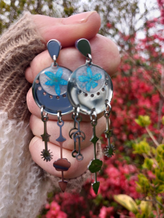 Boucles d'oreilles céleste