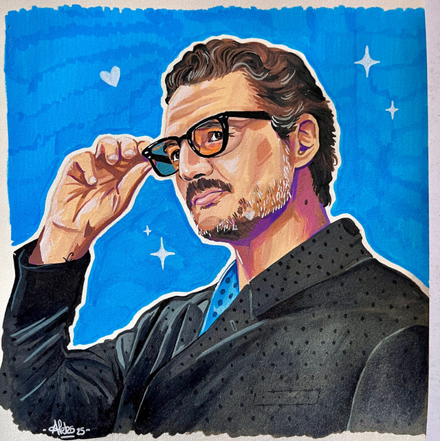 Pedro Pascal F4 première sticker 