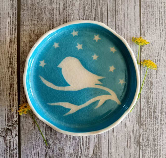 coupelle oiseau sur une branche