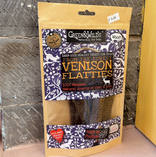 Green &amp; Wild&#039;s Venison Flatties 100g