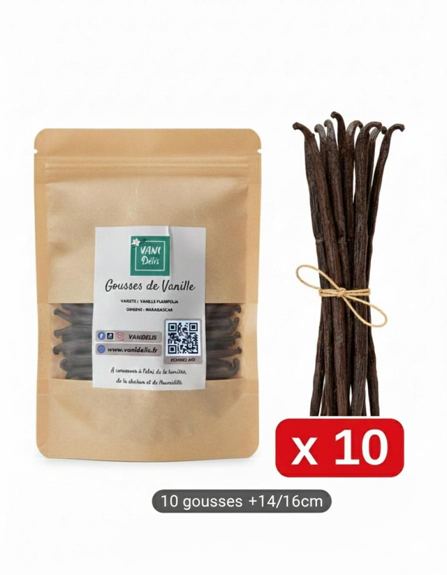 10 Gousses de Vanille Médium